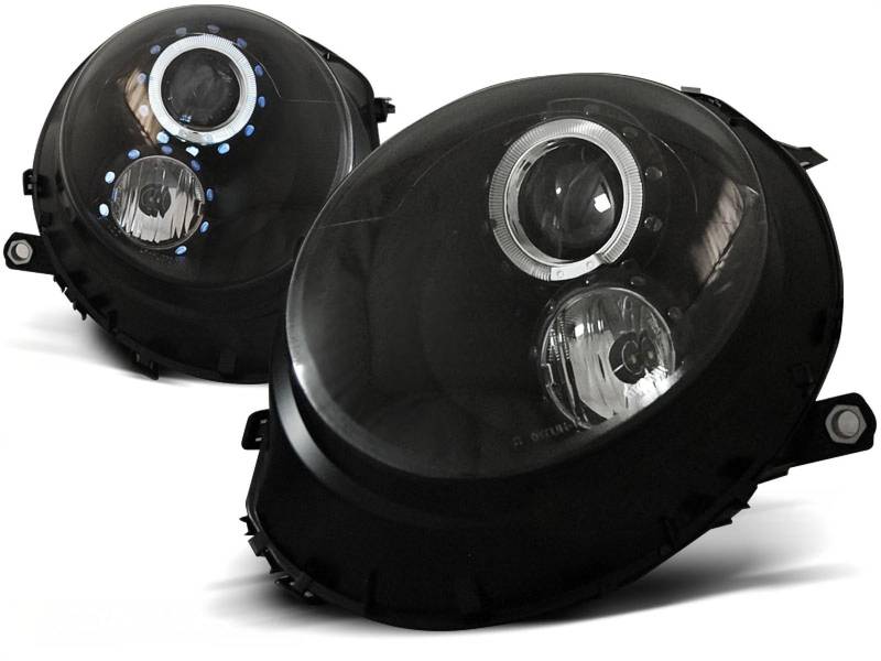 Angel Eyes Scheinwerfer Set in schwarz für BMW MINI COOPER 2006-2014 von CR-Lights