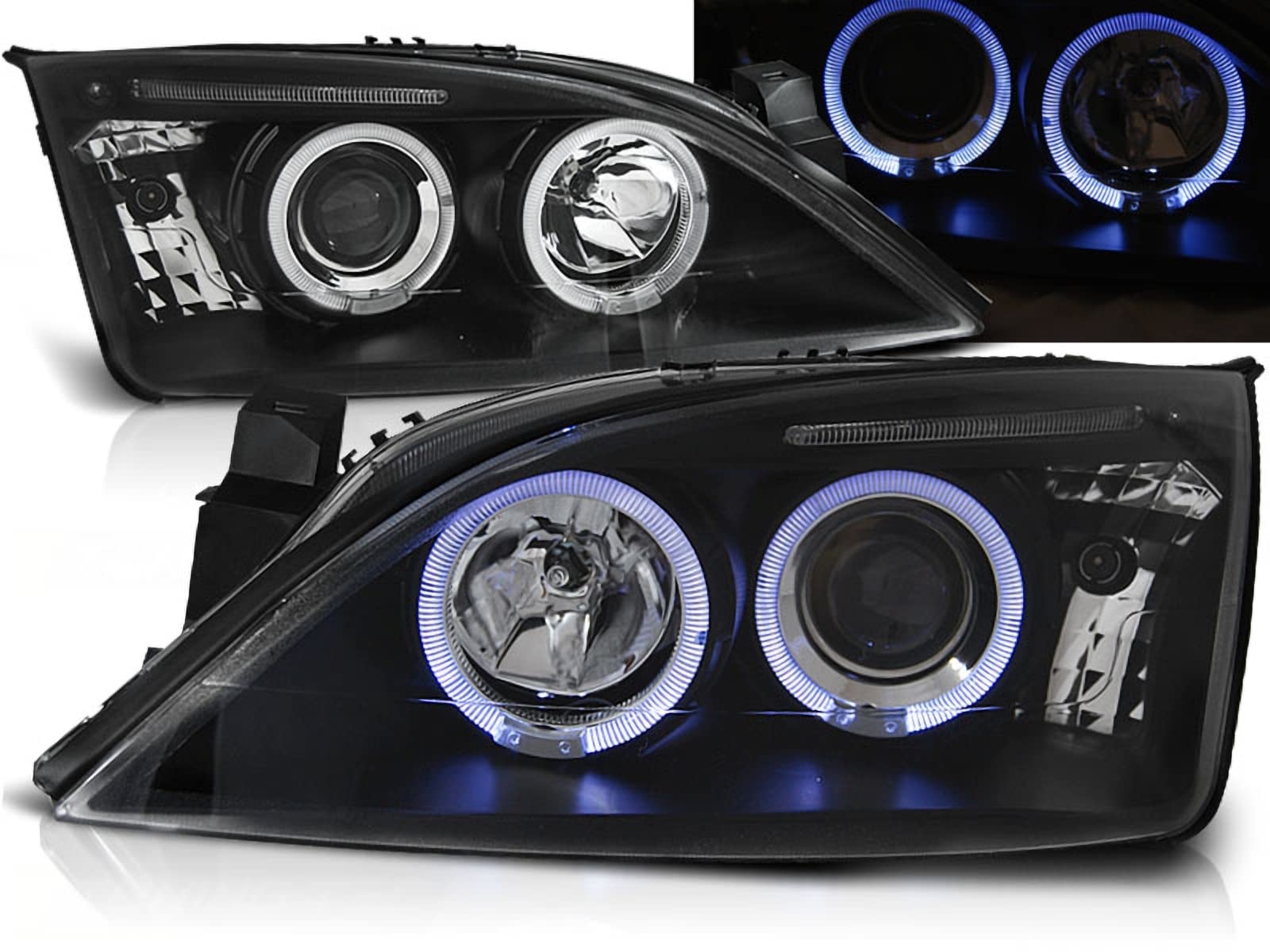 Angel Eyes Scheinwerfer Set in schwarz für Ford Mondeo 09.2000-05.07 von CR-Lights