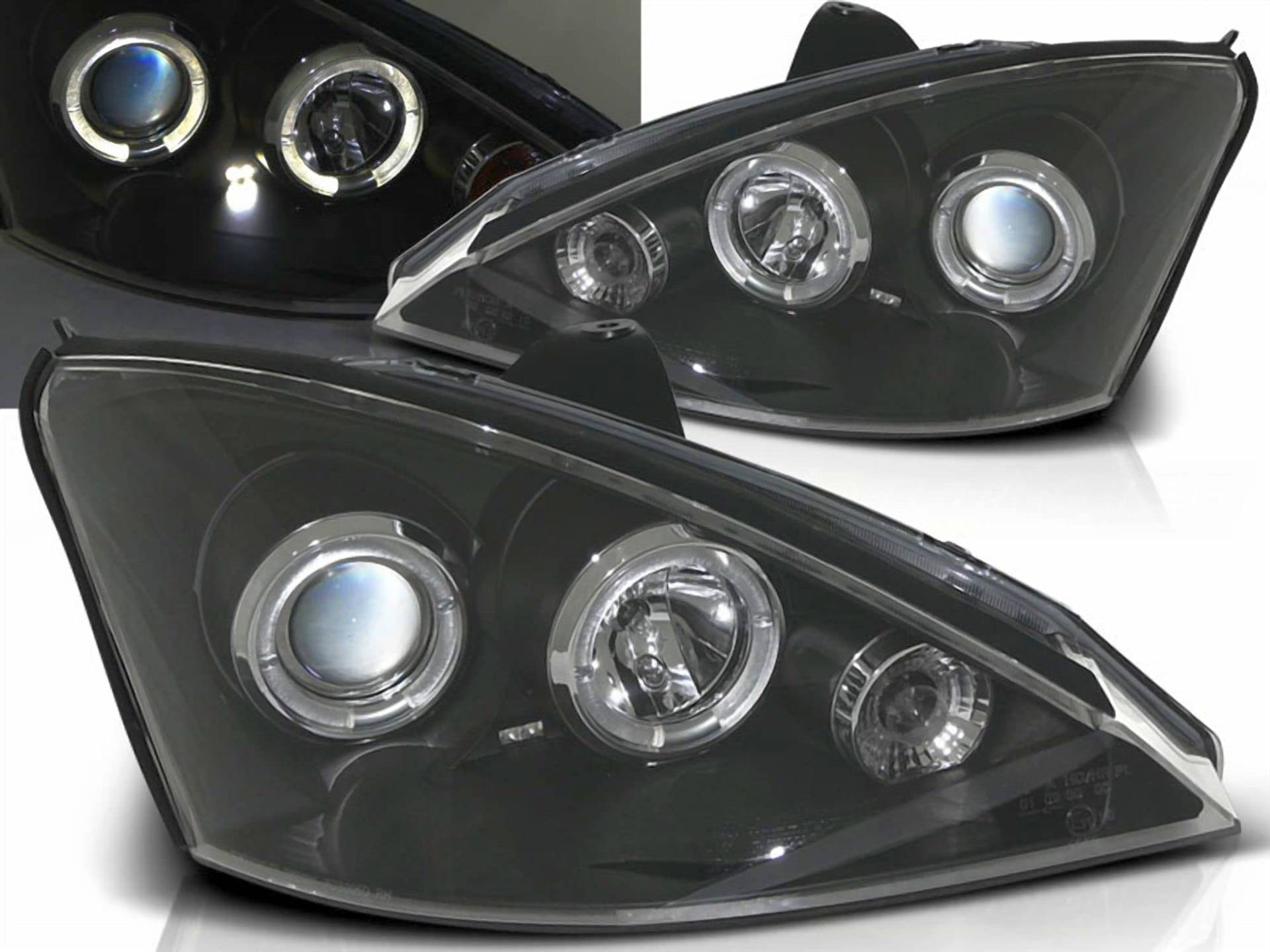 Angel Eyes Scheinwerfer für Ford Focus 11.2001-10.2004 schwarz von CR-Lights