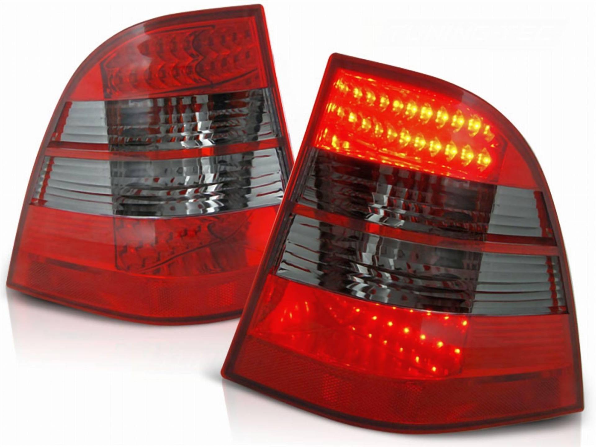 CR-Lights LED Rückleuchten Set für Mercedes ML W163 in rot smoke 03.1998-2005 von CR-Lights