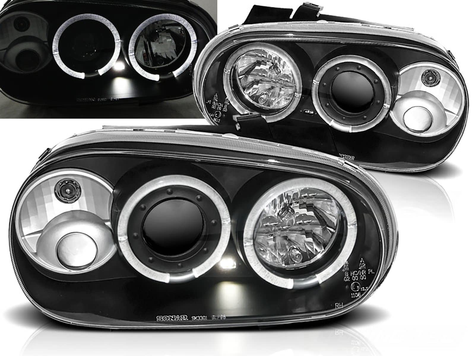 CR-Lights LED Angel Eyes Scheinwerfer für VW Golf IV 4 schwarz inkl. NSW 09.1997-09.2003 CR-Lights LED Angel Eyes Scheinwerfer für VW Golf IV 4 schwarz inkl. NSW 09.1997-09.2003 von CR-Lights