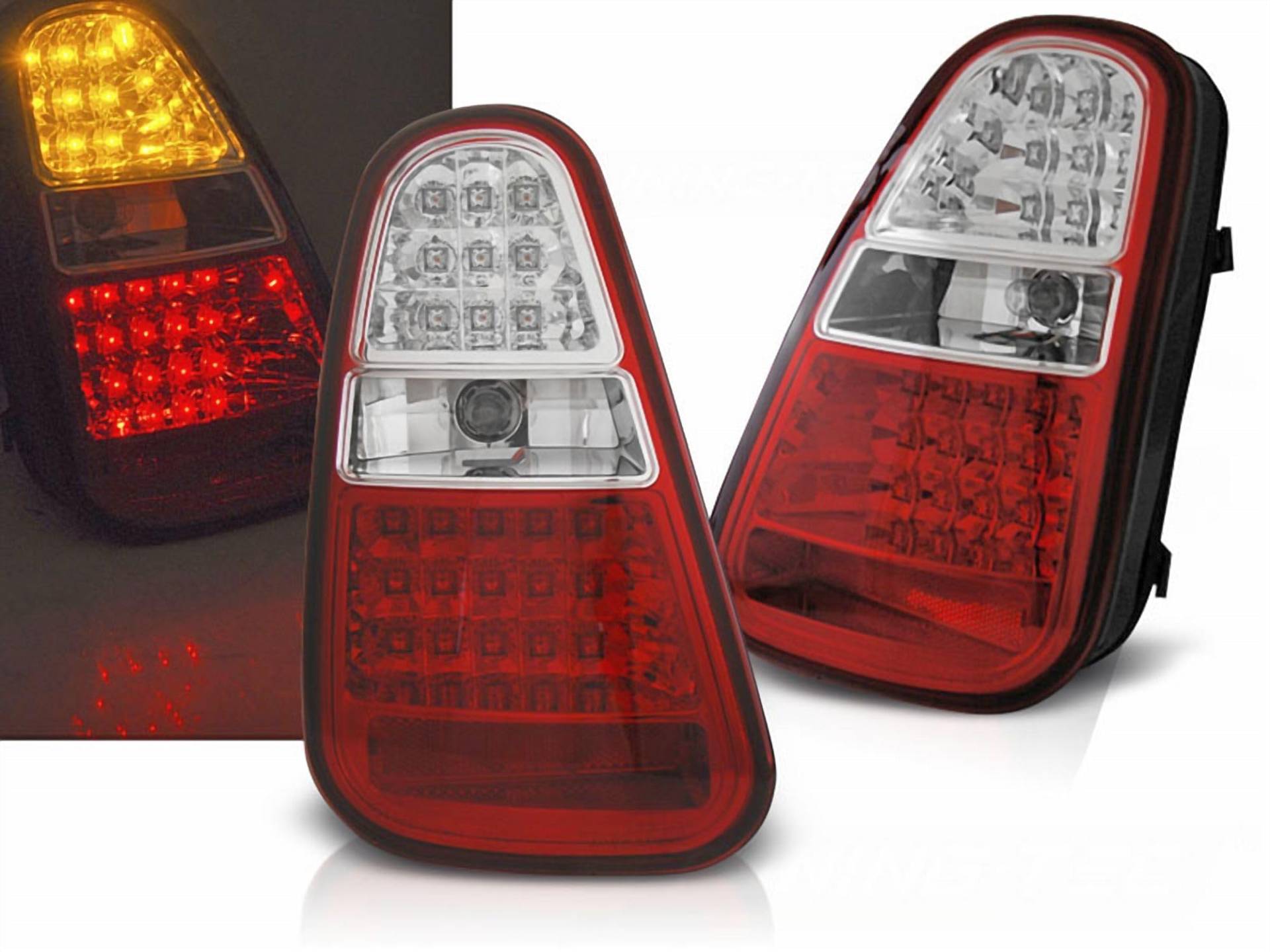 CR-Lights LED Rückleuchten Set für MINI Cooper R50 R52 R53 2004-2006 rot LED Blinker von CR-Lights
