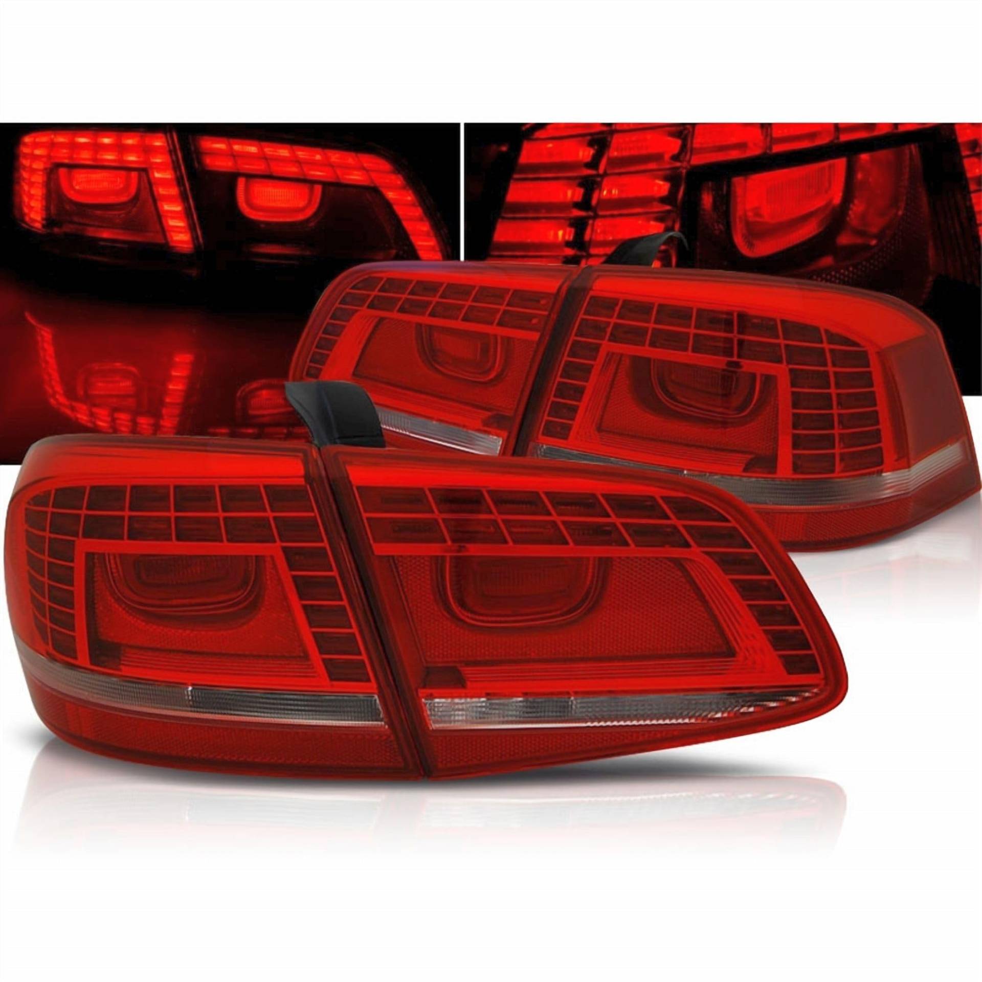 CR-Lights LED Rückleuchten in rot weiß für VW Passat B7 3C Limo 10.2010-10.2014 von CR-Lights