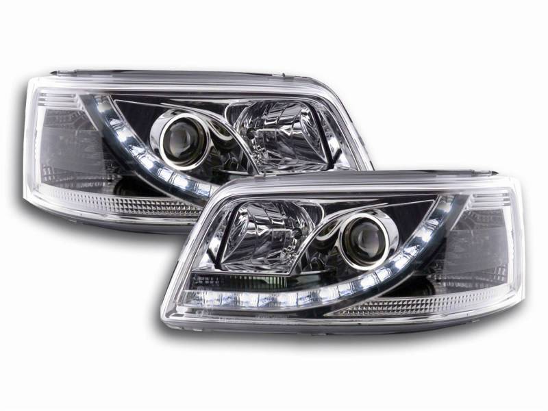 Tuning-Tec Led Scheinwerfer Set chrom für VW T5 Bus Transporter Multivan Setpreis 2003-2009 von Tuning-Tec