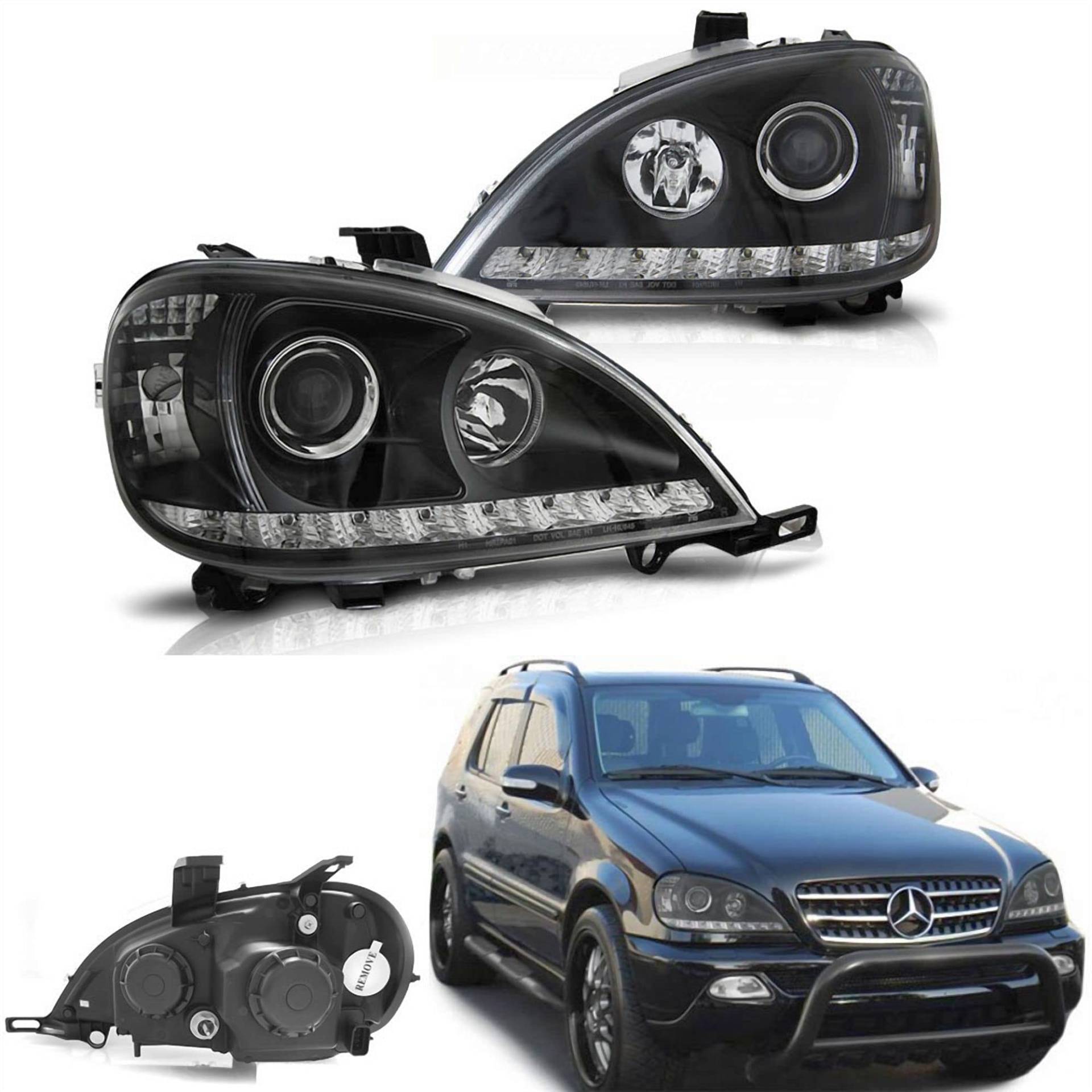 CR-Lights Led Scheinwerfer Set in schwarz für Mercedes W163 ML 03.1998-08.2001 CR-Lights Led Scheinwerfer Set in schwarz für Mercedes W163 ML 03.1998-08.2001 von CR-Lights