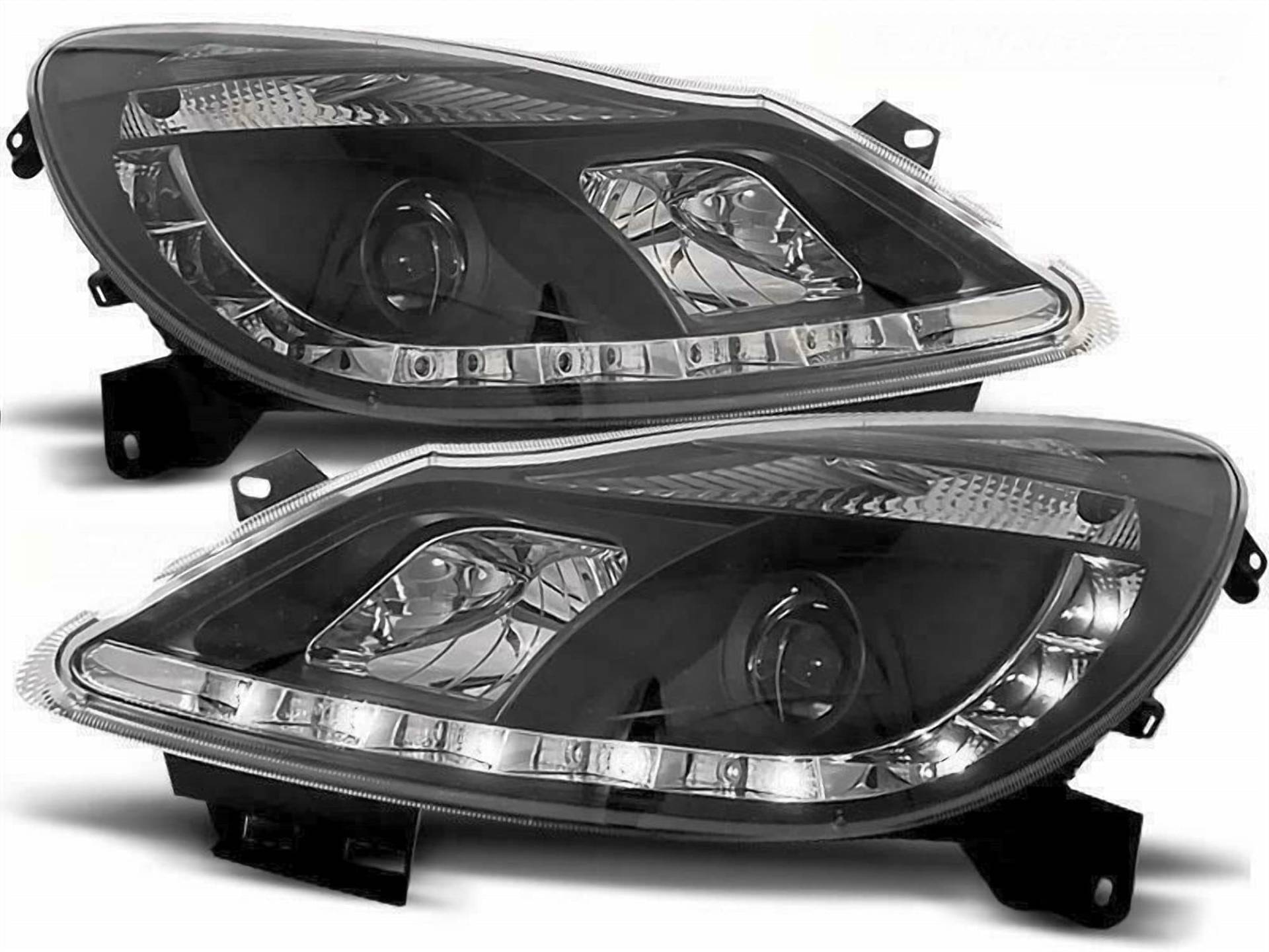 CR-Lights Led Scheinwerfer Set in schwarz für Opel Corsa D 04.2006-2011 von CR-Lights