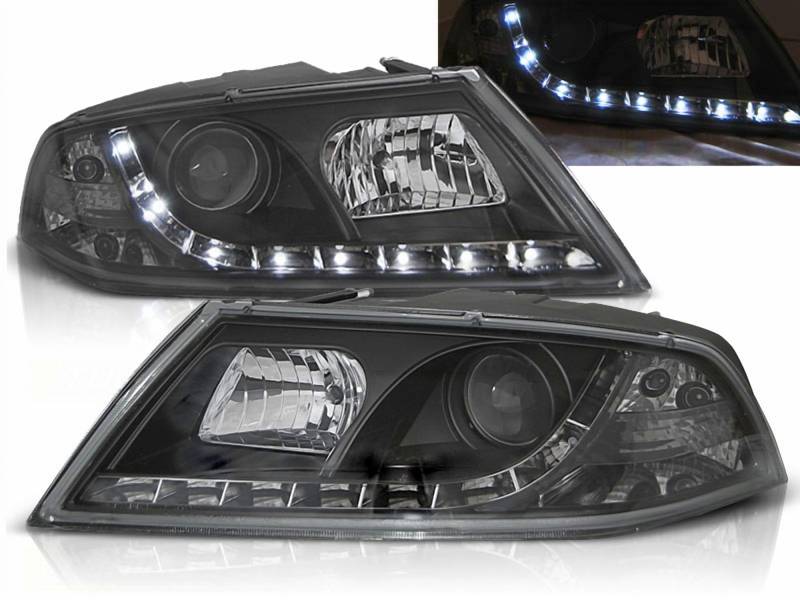 CR-Lights Led Scheinwerfer Set in schwarz für Skoda Octavia II 03.2004-2008 von CR-Lights
