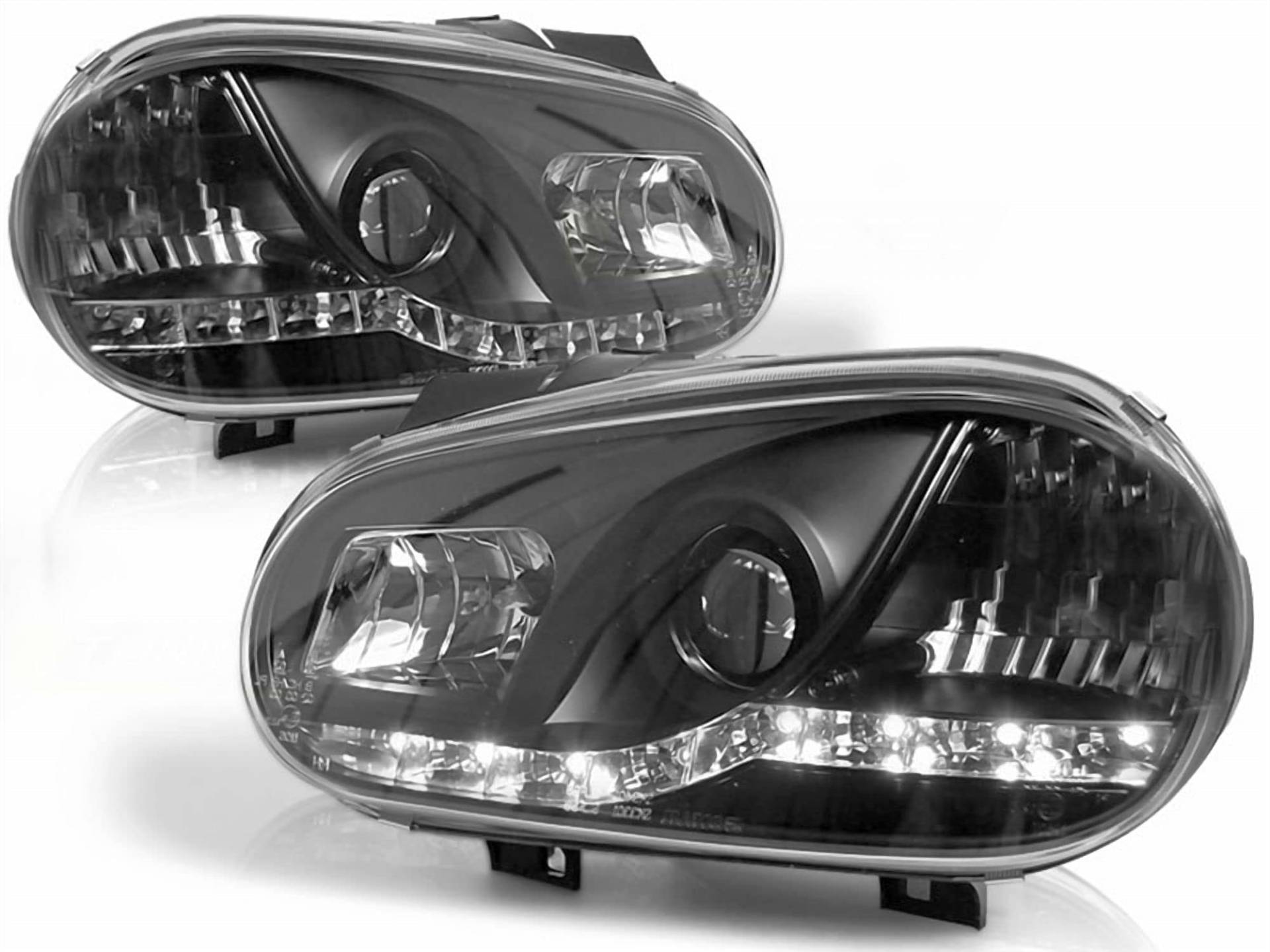 CR-Lights Led Scheinwerfer Set in schwarz für VW Golf IV 09.1997-09.2003 von CR-Lights