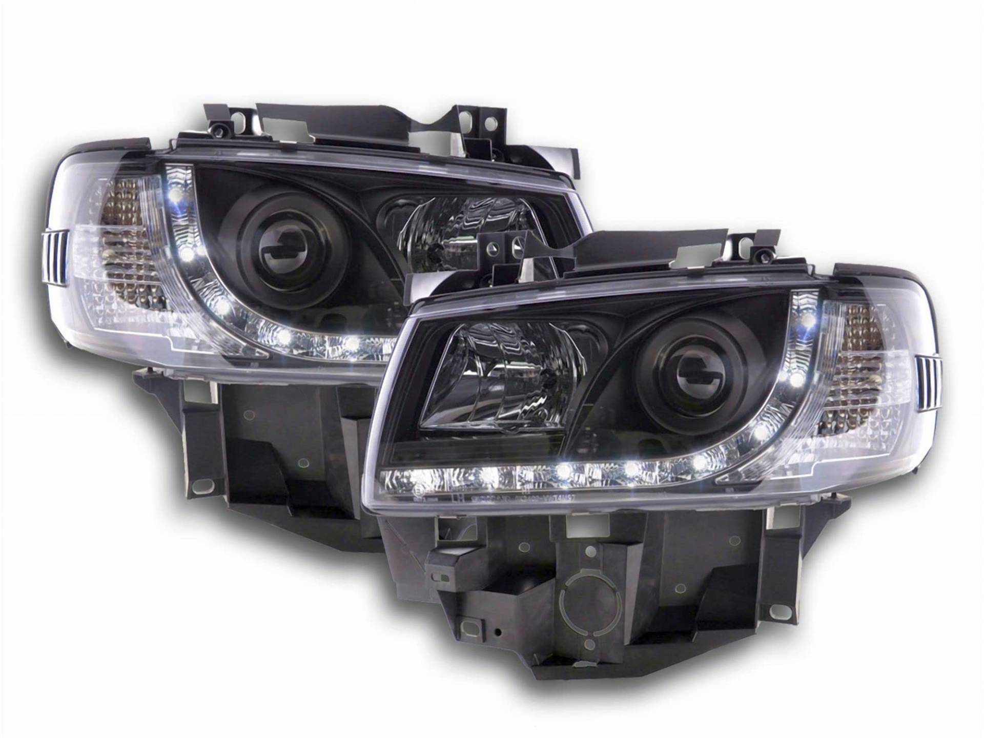 CR-Lights Led Scheinwerfer Set in schwarz für VW T4 08.1996-03.2003 Mutlivan langer Vorderwagen von CR-Lights