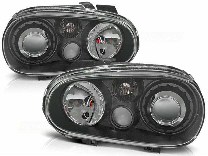 CR-Lights Scheinwerfer Set für VW Golf 4 IV R32 look schwarz 09.1997-09.2003 von CR-Lights