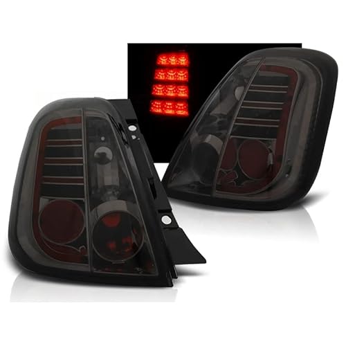 CR-Lights LED Rückleuchten Set in rauchglas smoke für Fiat 500 2007-2012 von CR-Lights