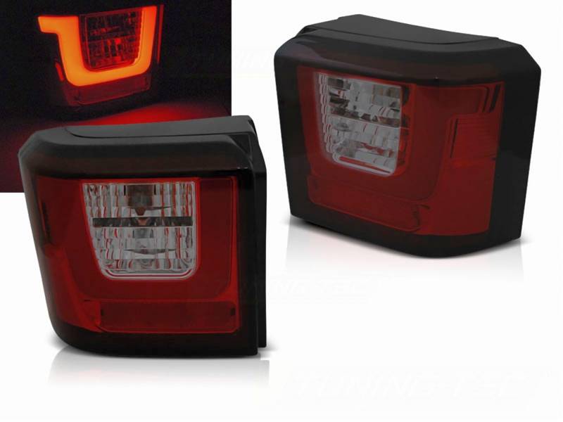 LED Light Bar Rückleuchten in rot klar für VW T4 Bus Transporter 1990-03.2003 von CR-Lights