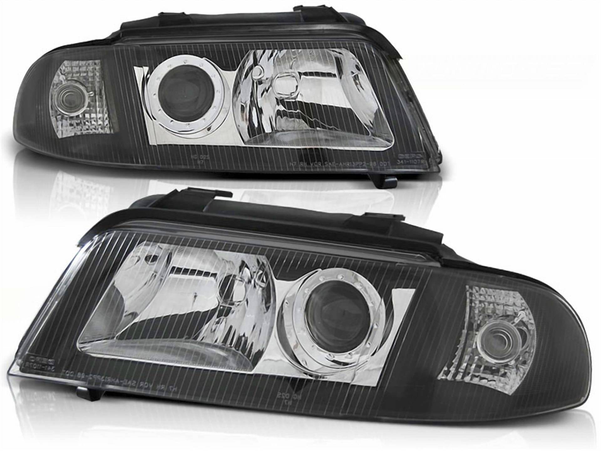 Klarglas Scheinwerfer Set für Audi A4 B5 FL 01.1999-11.2000 schwarz von CR-Lights