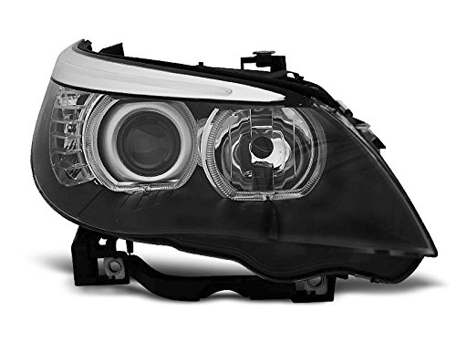 LED Angel Eyes Scheinwerfer Set H7/H7 schwarz für BMW E60/E61 03-07 von CR-Lights