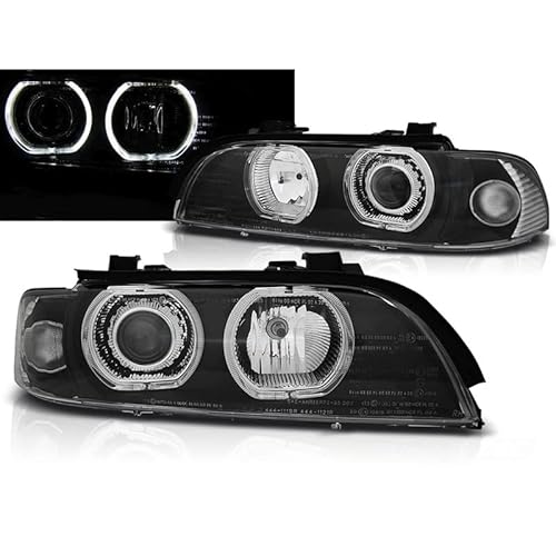 LED Angel Eyes Scheinwerfer Set LED H7/H7 schwarz für BMW E39 09.95-06.2003 von CR-Lights