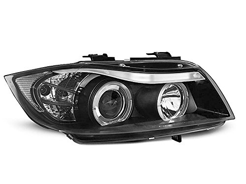 LED Angel Eyes Scheinwerfer Set für BMW E90/E91 3er schwarz von CR-Lights
