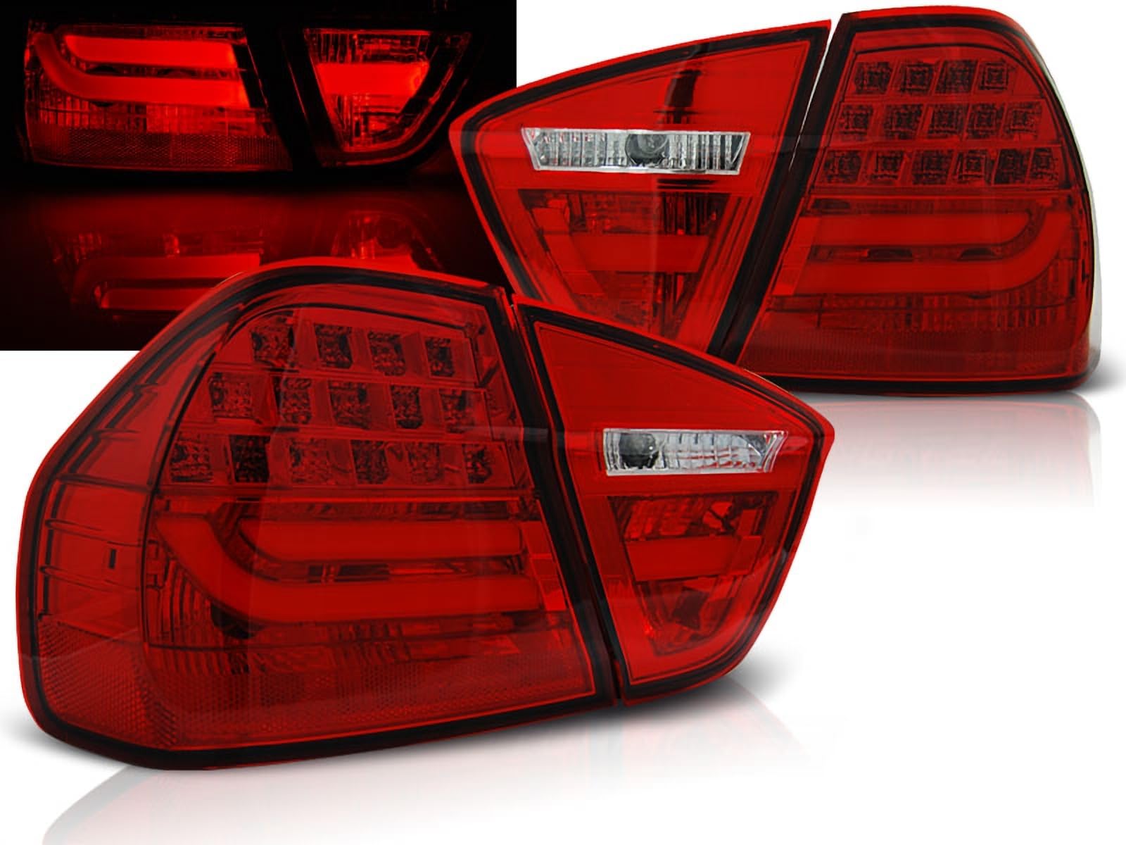LED Lightbar Rückleuchten Set rot für BMW E90 03.2005-08.2008 von CR-Lights