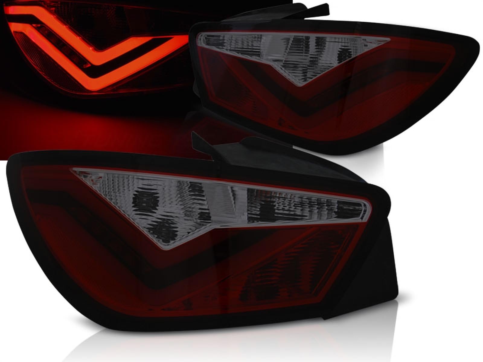 LED Lightbar Rückleuchten in rot matt für Seat Ibiza 6J 06.2008-2012 - 3 Türer LED Lightbar Rückleuchten in rot matt für Seat Ibiza 6J 06.2008-2012 - 3 Türer von CR-Lights