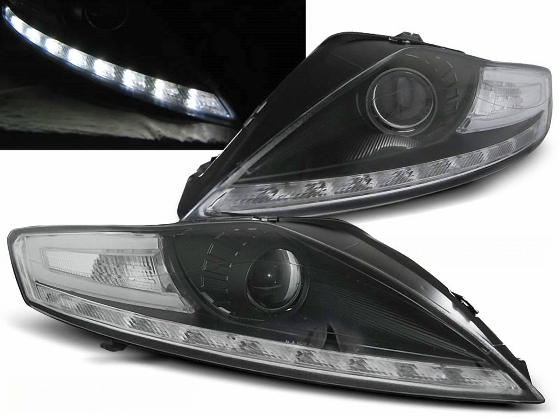 Led Scheinwerfer Set in schwarz für Ford Mondeo 07.07-11.10 von CR-Lights