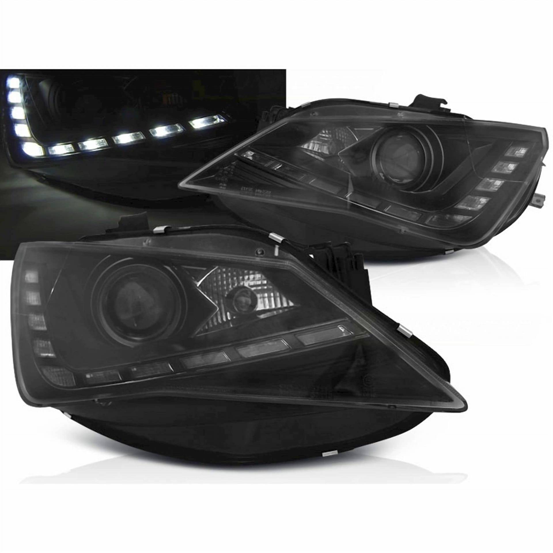 Led Tagfahrlicht Scheinwerfer in schwarz für Seat Ibiza 6J FL ab 2009-2015 Led Tagfahrlicht Scheinwerfer in schwarz für Seat Ibiza 6J FL ab 2009-2015 von CR-Lights