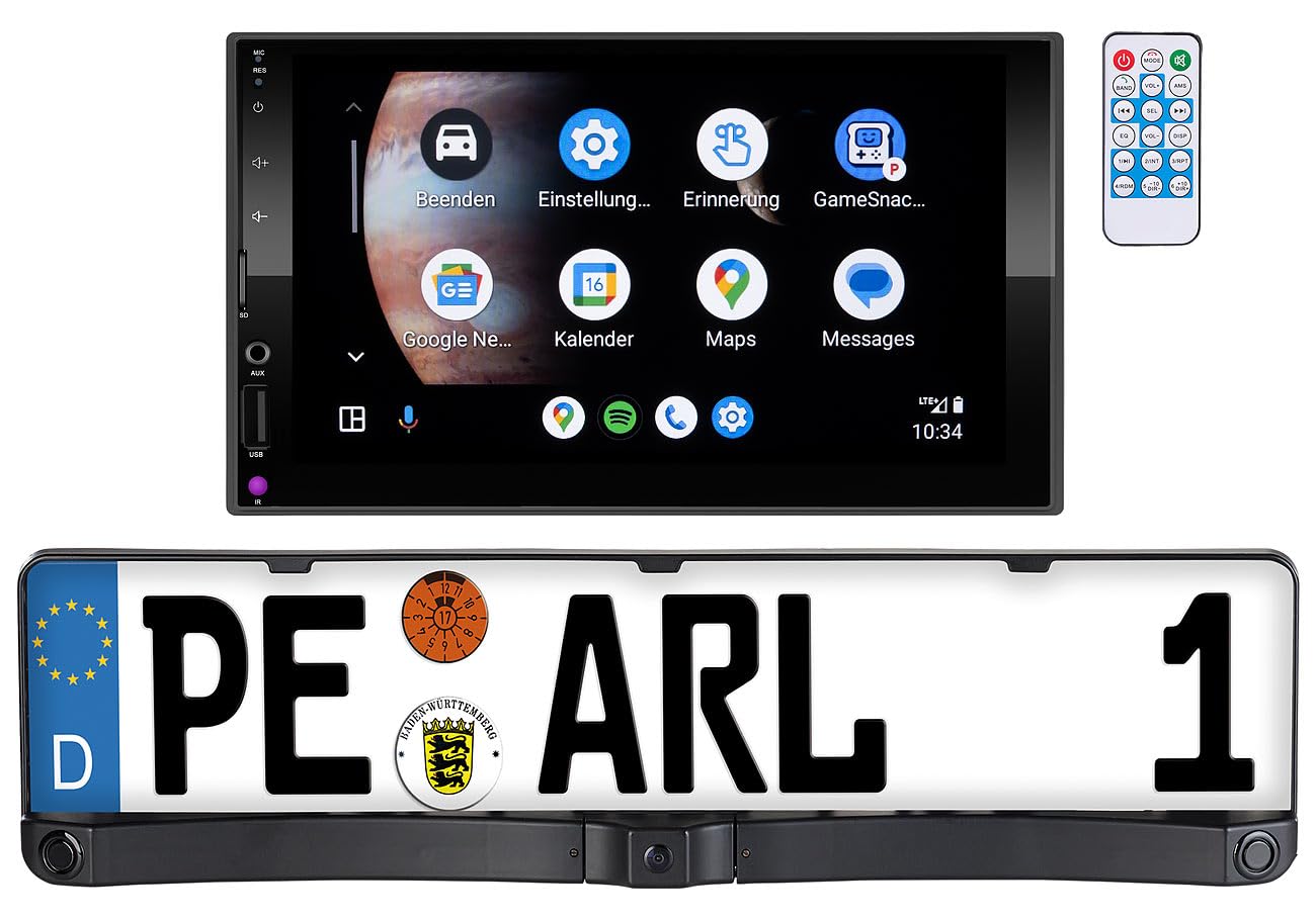 CREASONO Navi: 2-DIN-Autoradio mit Apple Carplay & Android Auto, Rückfahrkamera (Autoradio iPhone, MP5 Autoradio, Freisprecheinrichtung) von CREASONO