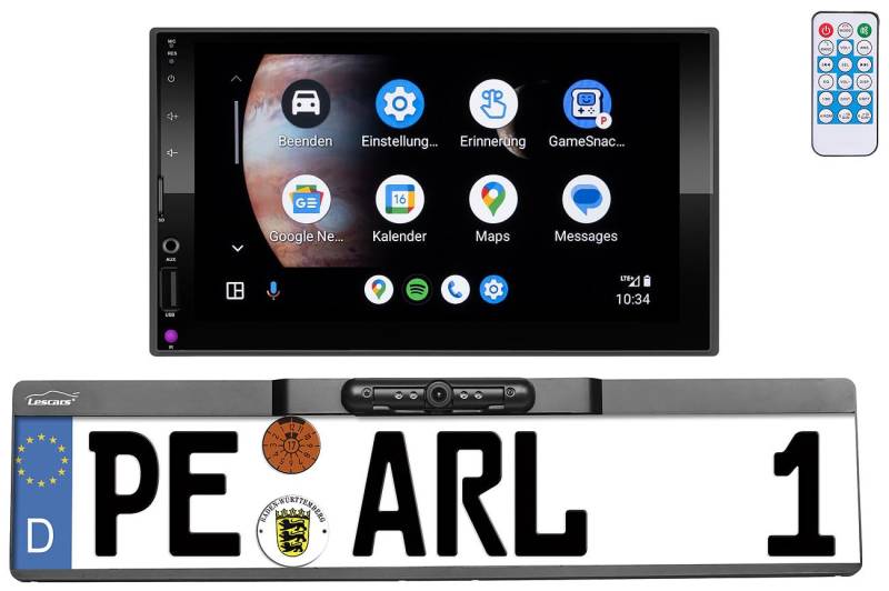 CREASONO Navigation: 2-DIN-Autoradio mit Apple Carplay & Android Auto, Rückfahrkamera (2-DIN Autoradio Carplay-Navi, Kfz Autoradio, Freisprecheinrichtung) von CREASONO
