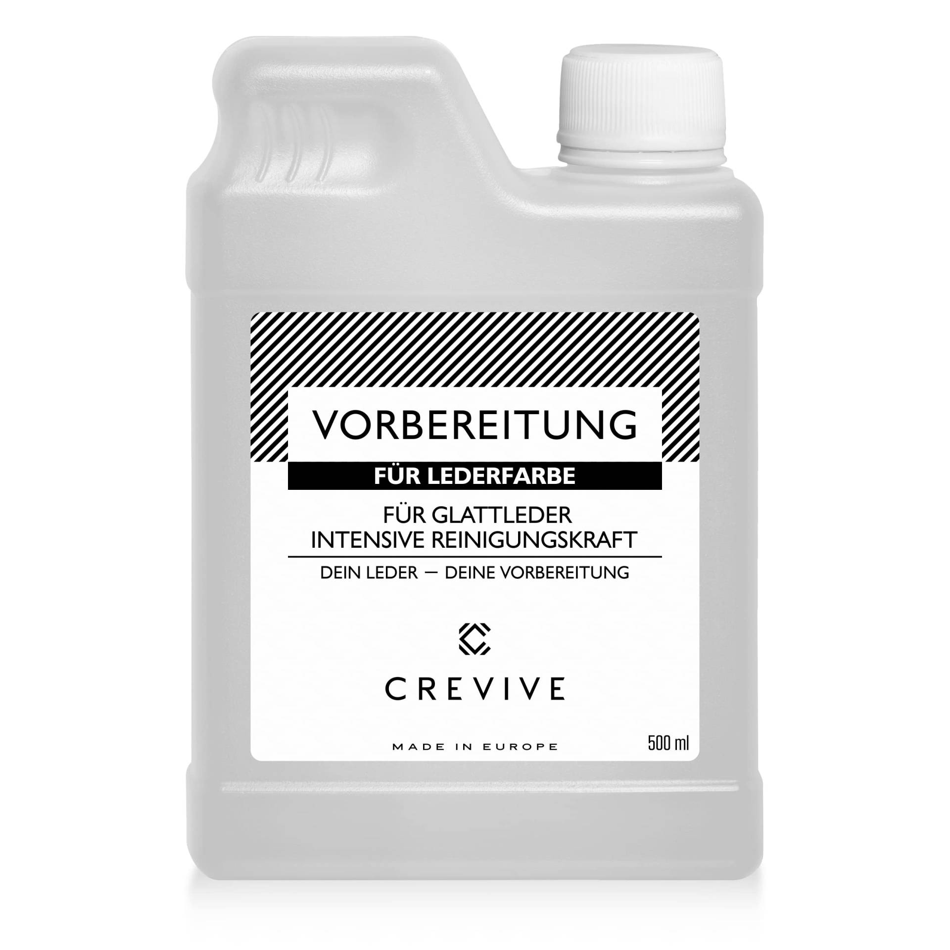 CREVIVE Vorbereitung 500 ml für Lederfarbe - Zum Reinigen und Entfetten des Leders vor der Lederfärbung von CREVIVE