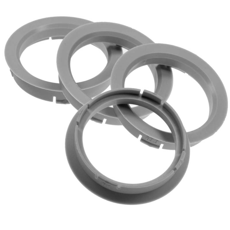 RKC 4X Zentrierringe 63,3 mm Hellgrau, ABS Kunststoff, Glasfaserverstärkt, Universal Passbarkeit, Nabenkappen für Felgendeckel Aufkleber oder Lackieren von RKC