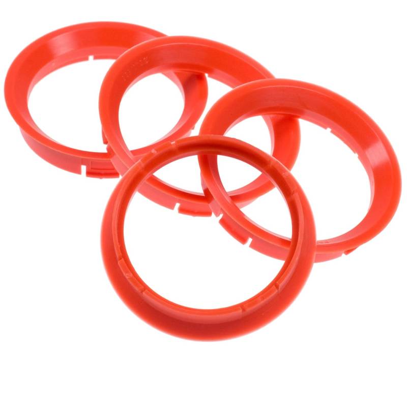 4X Zentrierringe 64,0 x 56,6 mm blutorange Felgen Ringe Made in Germany von RKC