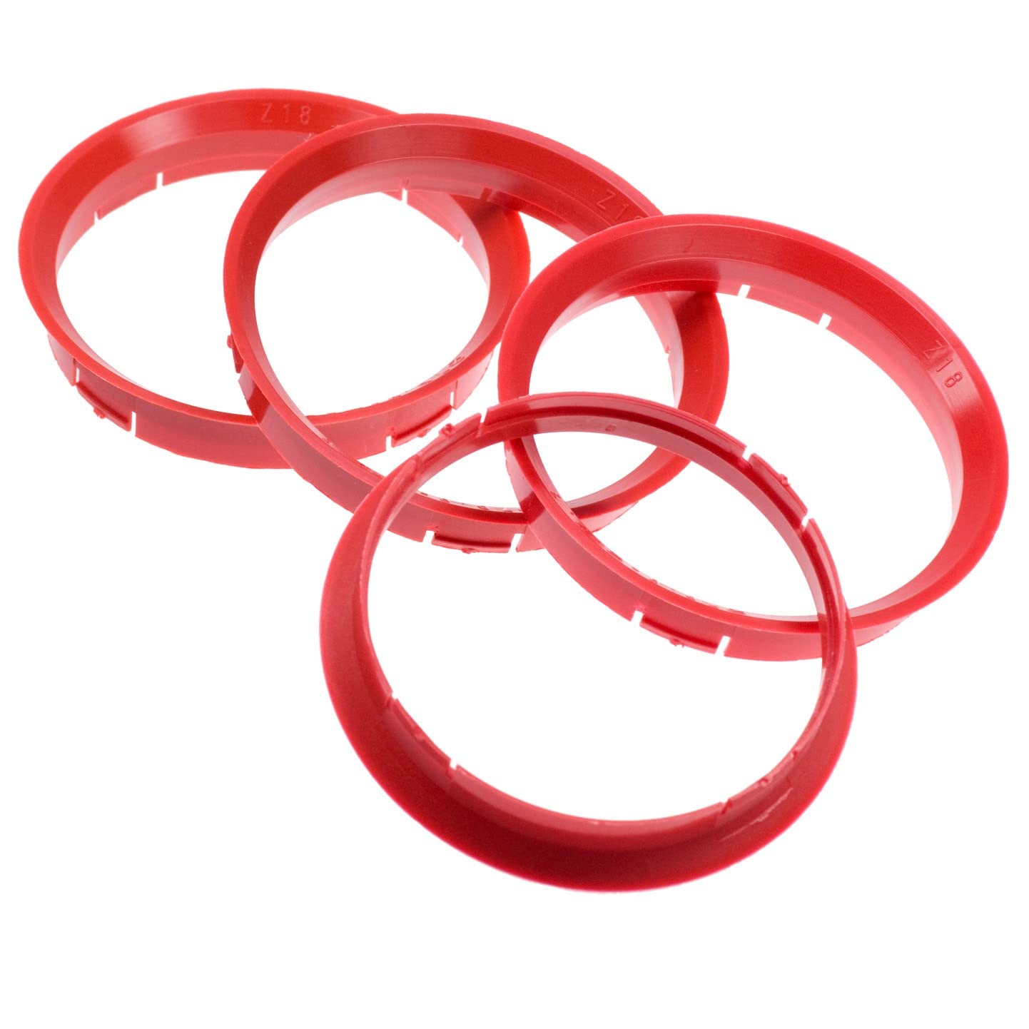 4X Zentrierringe 76,0 x 72,6 mm rot Felgen Ringe Made in Germany von RKC
