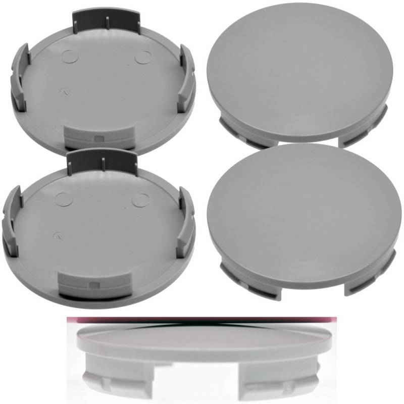 RKC 4X 54 mm Nabenkappen Felgen Deckel Radnaben Kappen Grau Gewölbt für Suzuki von RKC
