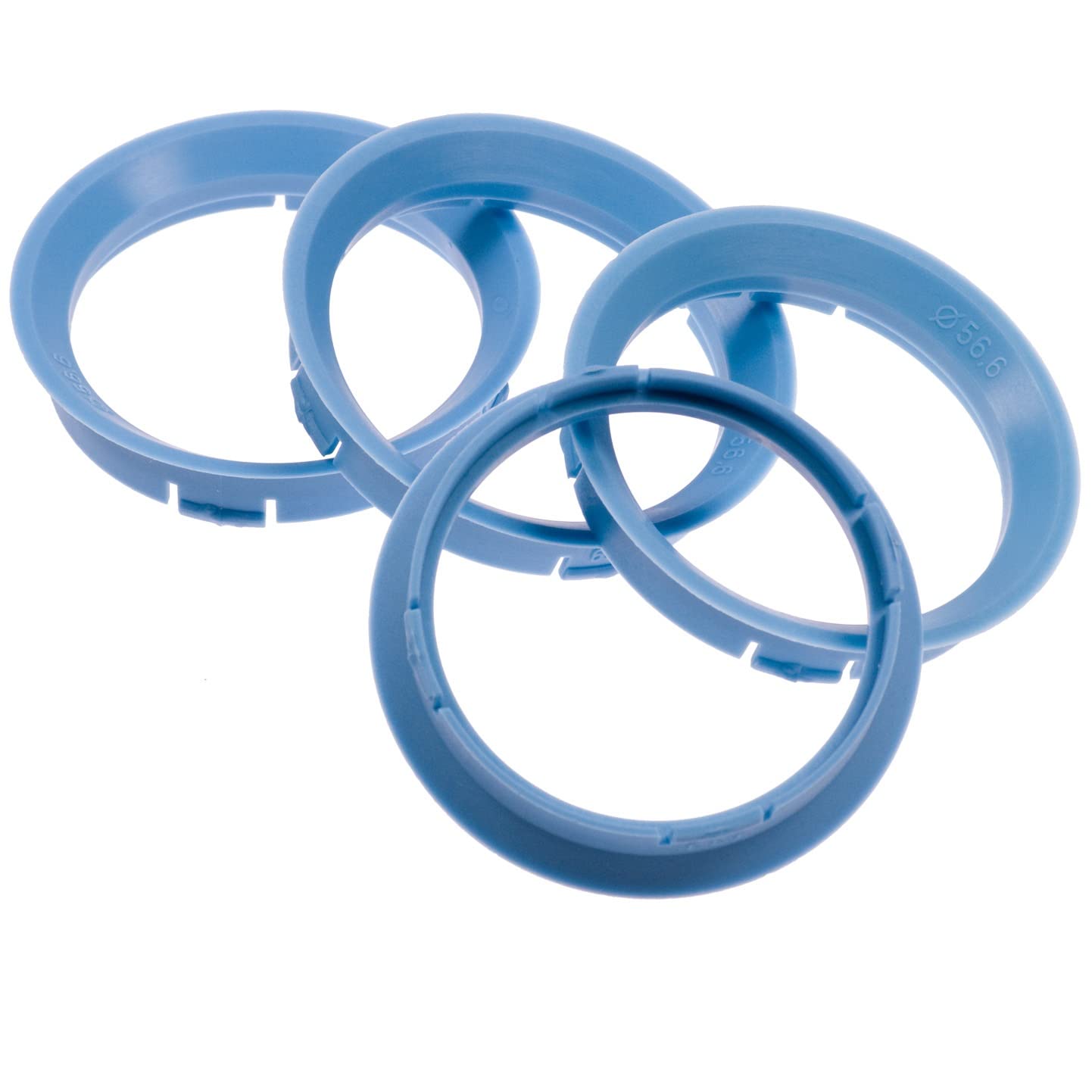 4X Zentrierringe 63,3 x 56,6 mm hellblau Felgen Ringe Made in Germany von RKC