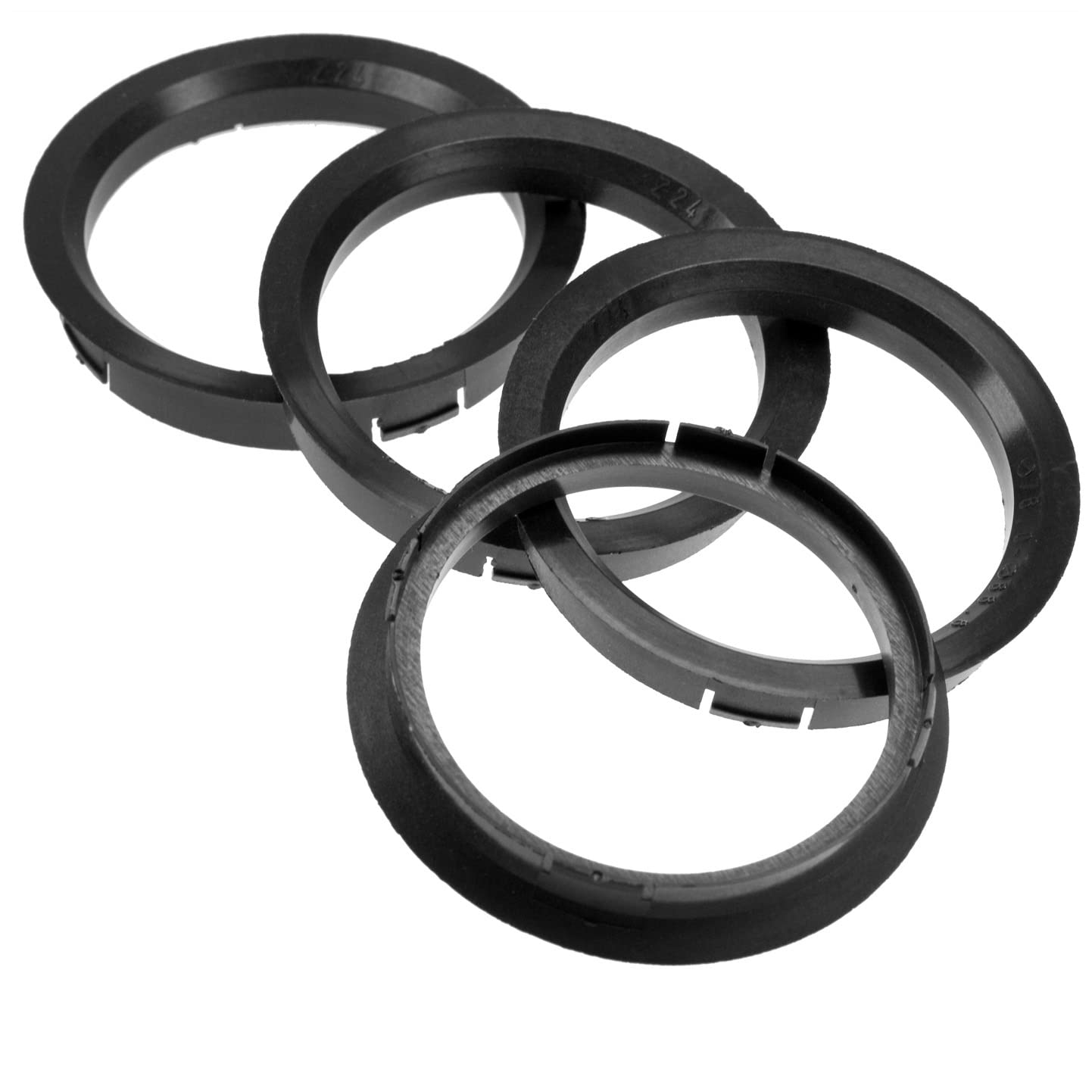 4X Zentrierringe 76,0 x 66,6 mm schwarz Felgen Ringe Made in Germany von RKC