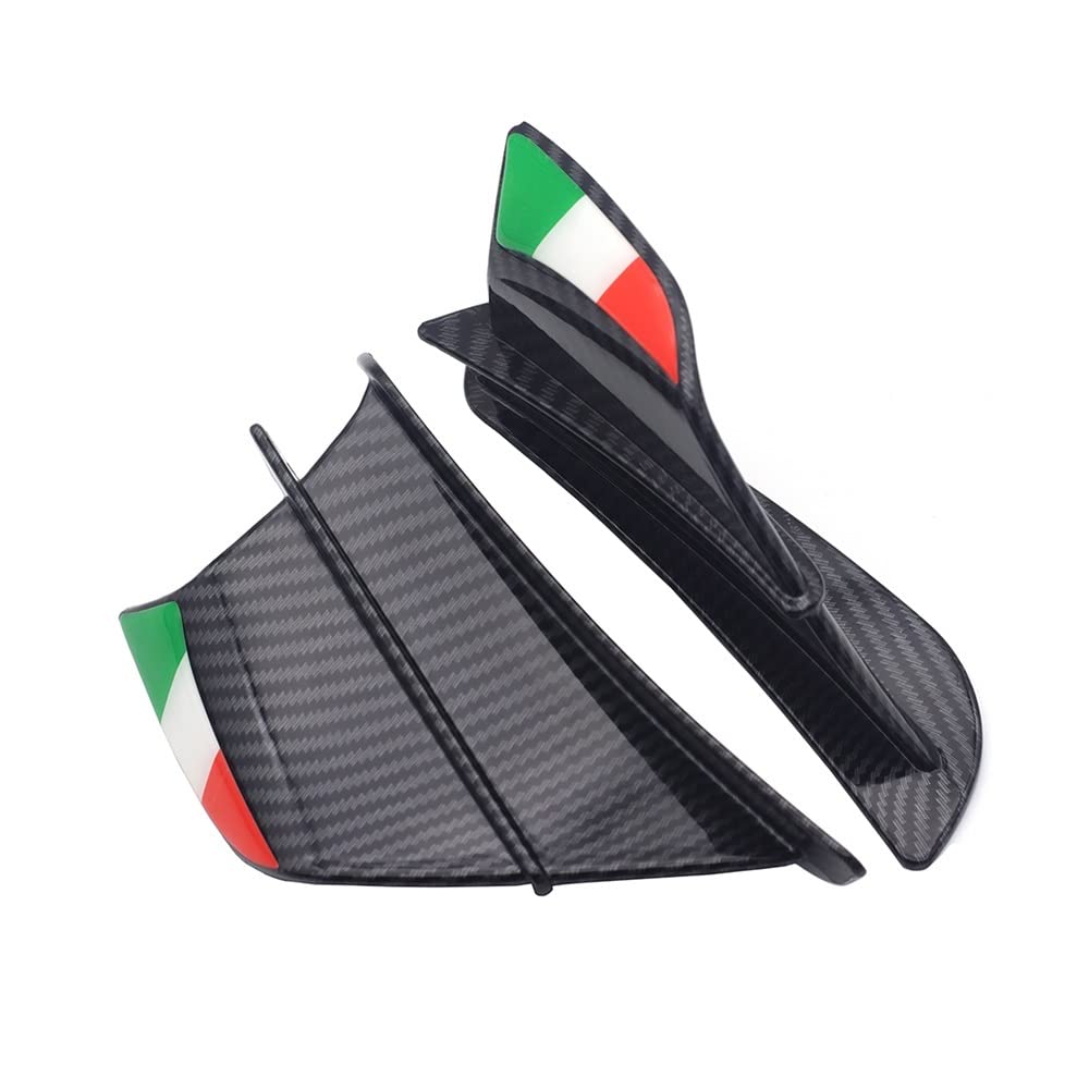 Motorrad Winglet Aerodynamischer Wing Kit Spoiler Für D&ucati 899 959 1198 1198S 1199 1299 Panigale V4 V4S V4R V2 Moto Zubehör Verkleidungs Winglets (Color : C) von CROOFF