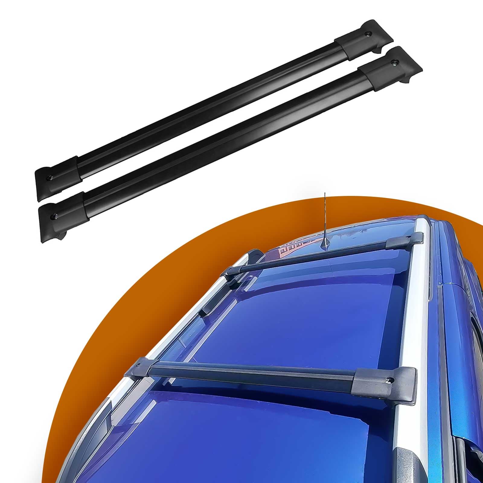 Cross Auto Accessories-Auto Dachträger Kompatibel Mit Skoda Kodiaq 2016-2023 Aluminium Querträgern İn 2 Pcs Schwarz von CROSS AUTO ACCESSORIES