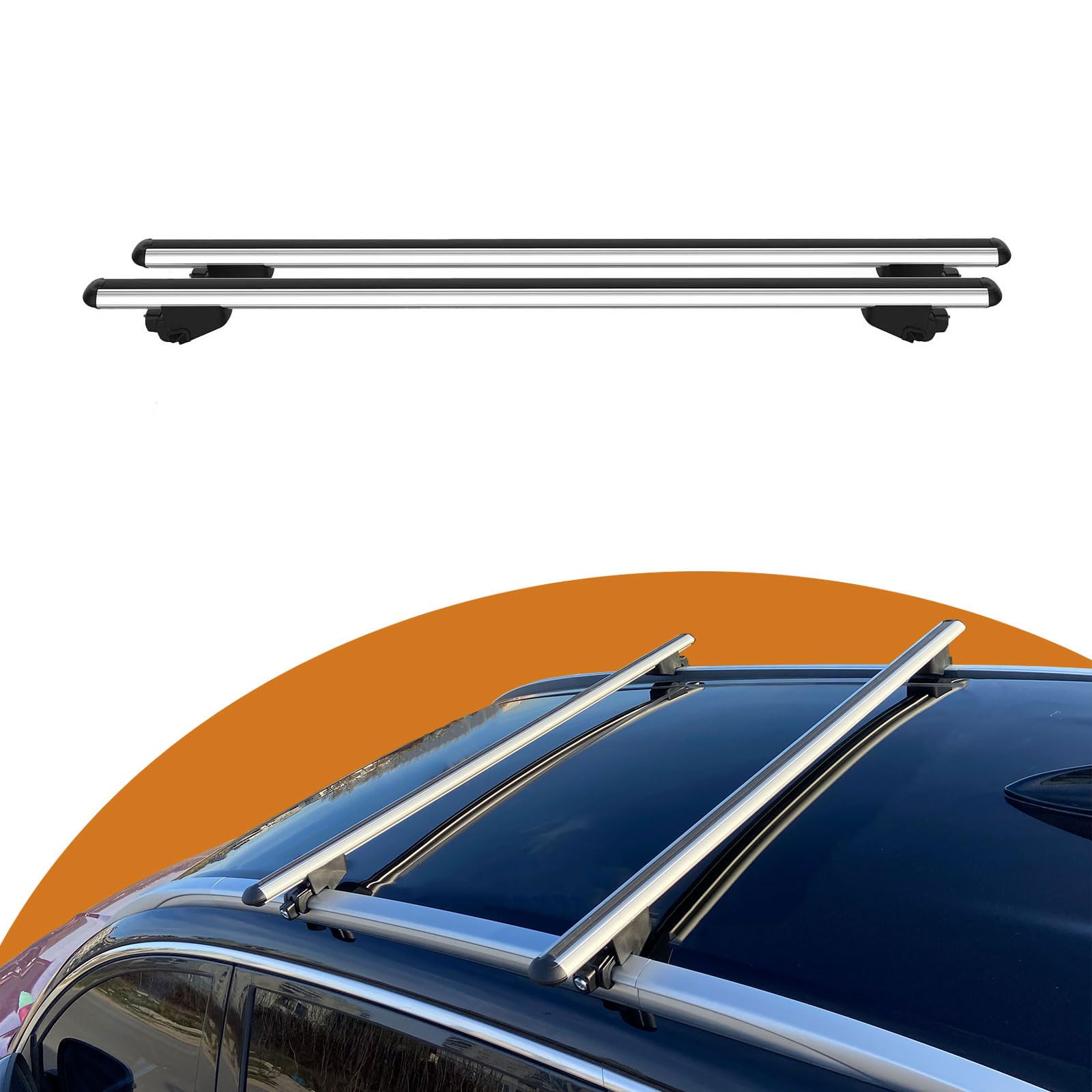 Cross Auto Accessories-Dachgepäckträger Kompatibel Mit BMW X3 F25 2010-2017; Aluminium Abschließbare- Dachträger Für Autos Mit Bündigen Dachschienen, 2 Pcs Grau von CROSS AUTO ACCESSORIES