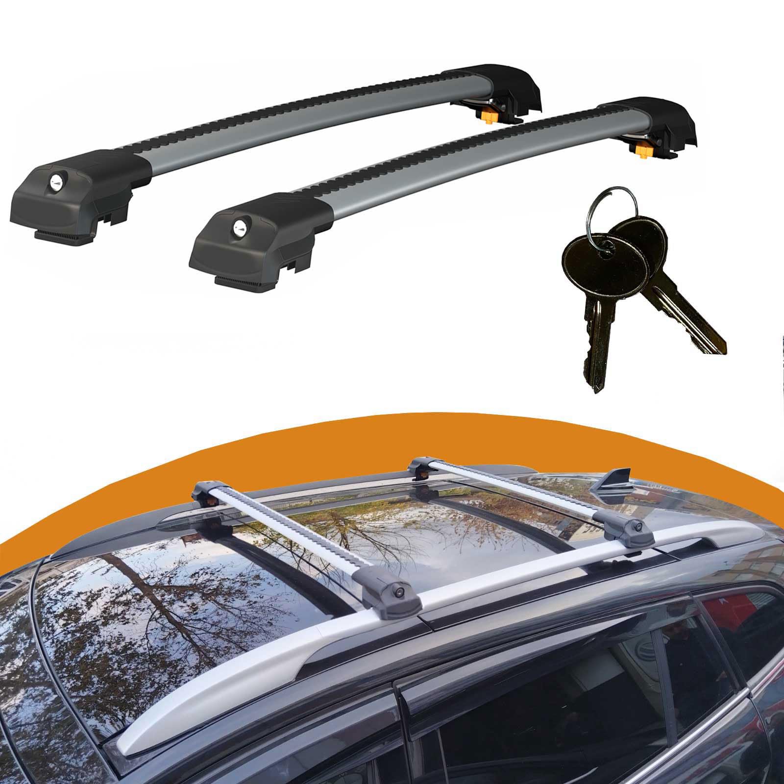 Cross Auto Accessories-Querträger Kompatibel Mit Vw Touran 2003-2015; Dachträger Für Autos Mit Dachreling, Abschließbar Aluminium Schienen Träger, 2 Pcs Grau Cross Auto Accessories-Querträger Kompatibel Mit Vw Touran 2003-2015; Dachträger Für Autos Mit Dachreling, Abschließbar Aluminium Schienen Träger, 2 Pcs Grau von CROSS AUTO ACCESSORIES