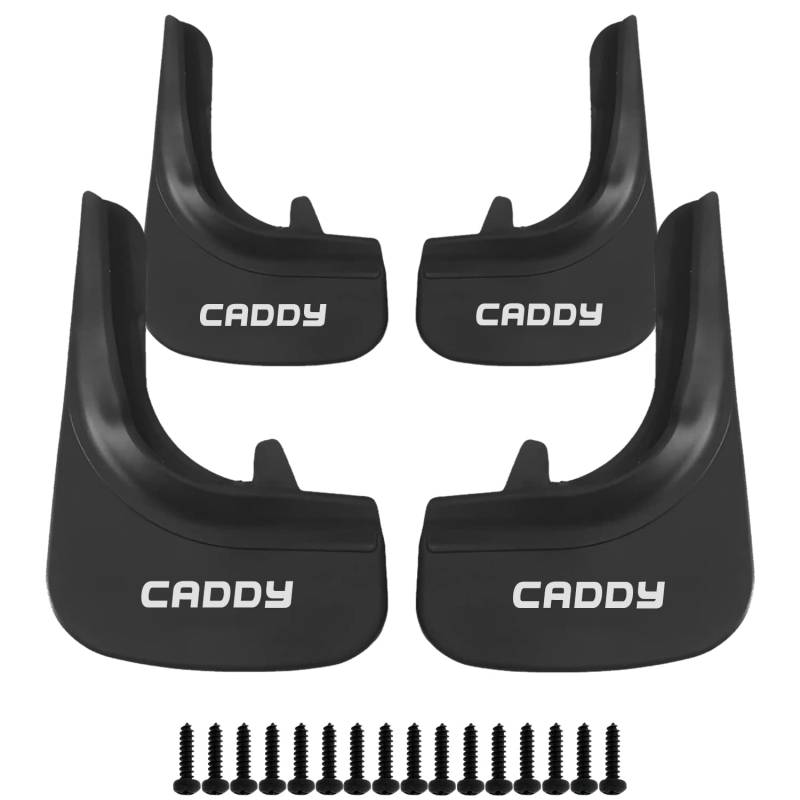 Cross Auto Accessories-Spritzschutz Set Kompatibel Mit Vw Caddy Vordere und hintere Gummispritzschützer, Reifenschutz, Zubehör für Radkästen 4 PCS von CROSS AUTO ACCESSORIES