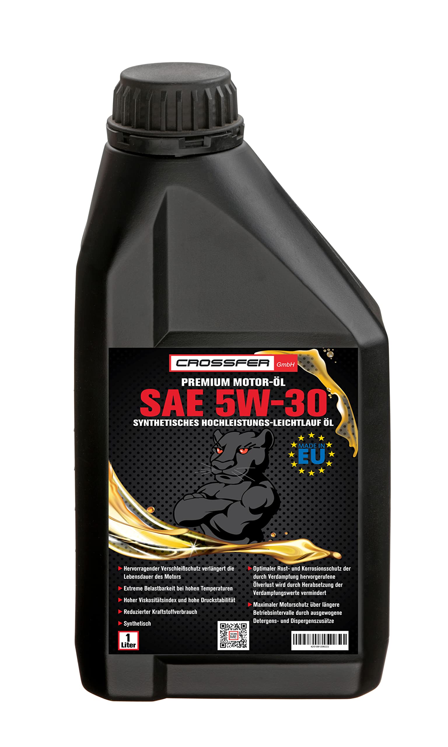 CROSSFER Motoröl SAE-5W30 Synthetiköl Schmieröl Hochleistungs Leichtlauf Motorenöl für Benzin-und Dieselmotoren CROSSFER Motoröl SAE-5W30 Synthetiköl Schmieröl Hochleistungs Leichtlauf Motorenöl für Benzin-und Dieselmotoren von CROSSFER