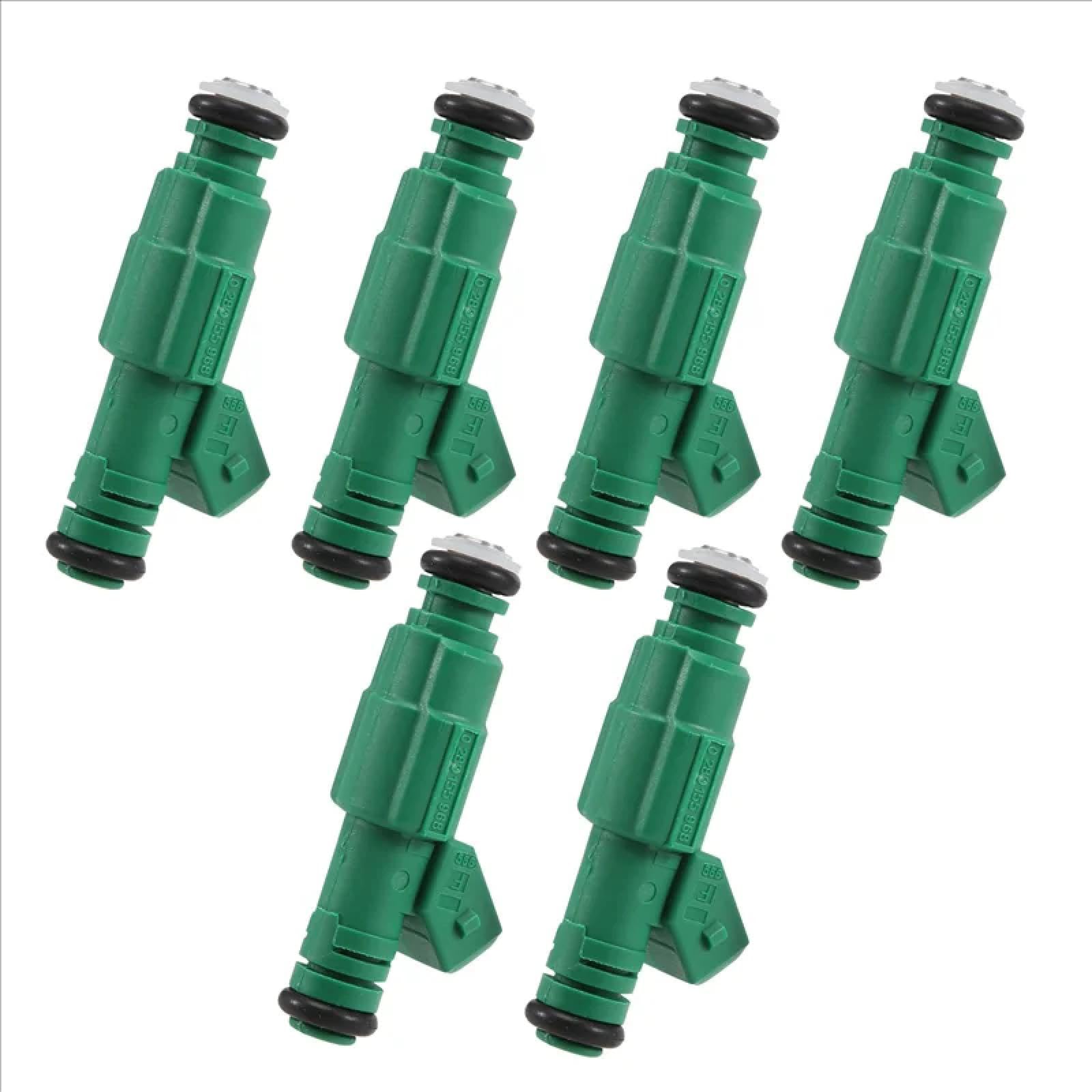 6-teilige grüne Einspritzdüsendüse 0280155968, für Chevrolet, für Ford Mustang, für Audi A4 LS1 LS6 440Cc 42Lb Bosch 440Cc 0280150558 6-teilige grüne Einspritzdüsendüse 0280155968, für Chevrolet, für Ford Mustang, für Audi A4 LS1 LS6 440Cc 42Lb Bosch 440Cc 0280150558 von CRSUZSOU
