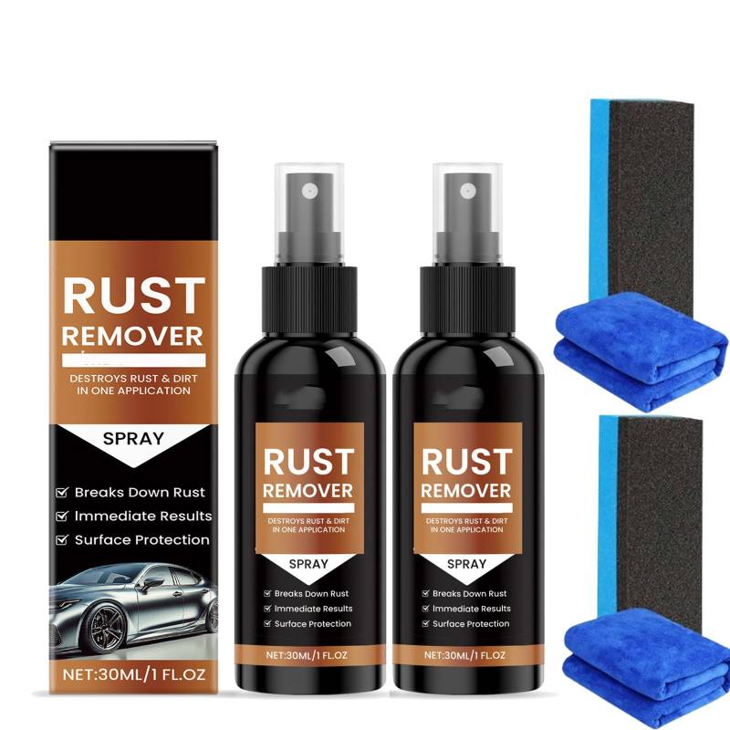 CRTZHA Nexa Rust Remover Spray, Nexa Car Scratch Remover, RustRemover for Metal, Upgraded Nexa2.0 Anti Rusts Iron Out Spray (2PCS) von CRTZHA