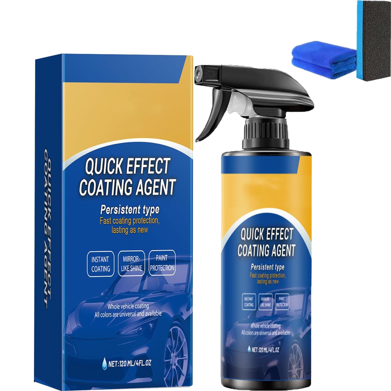 CRTZHA Sopami Spray Auto, Sopami Quick Effect Coating Agent, Advanced Car Quick-Acting Coating AgentSpray, Multi-Functional Car CoatingSpray, Waterless Wash, Easy to Use (1PC) von CRTZHA