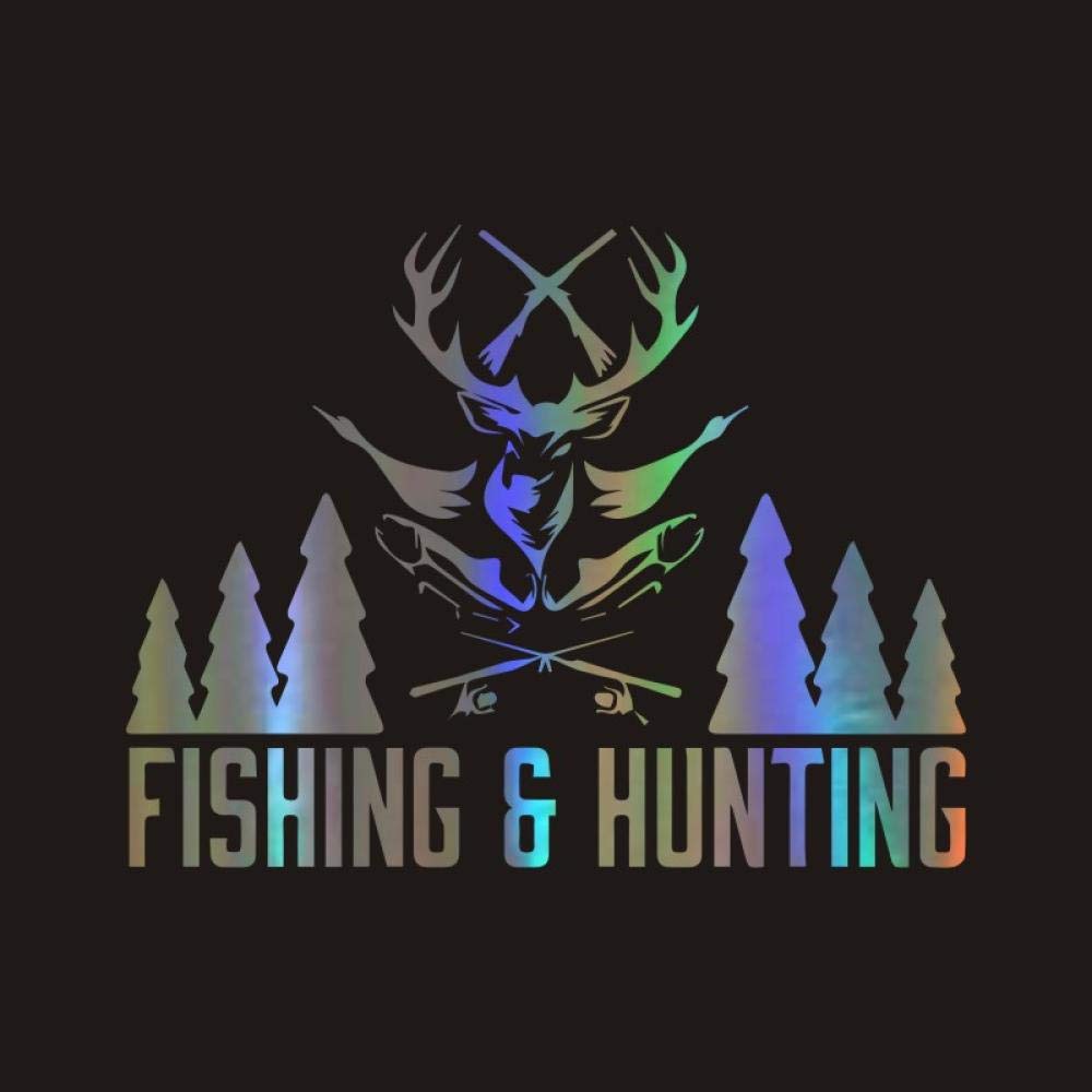 CSCH Car Stickers 15 * 20cm Fun Fishing and Hunting car Bumper Stickers and Decals car Shape Decorative Door Body Window Vinyl Stickers Car Decal Stickers von CSCH
