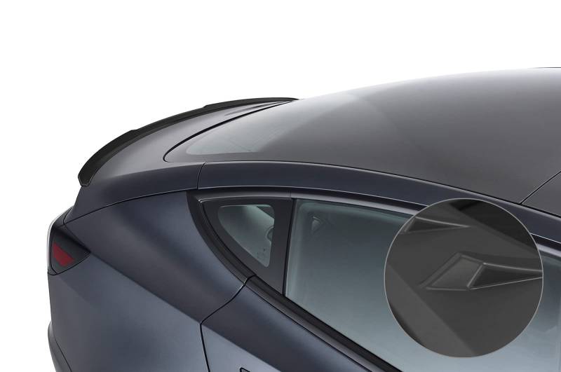 CSR-Automotive Heckflügel für Tesla Model 3 HF792-L, Schwarz, Mattschwarz (unlackiert oder grundiert), ABS, Selbstklebend, Heckspoiler von CSR-Automotive