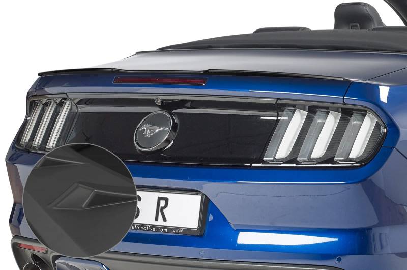 CSR-Automotive Heckflügel Kompatibel mit Ford Mustang VI HF720-L, Schwarz, Lackierfreundlich mit ABE, ABS Material, Selbstklebend von CSR-Automotive