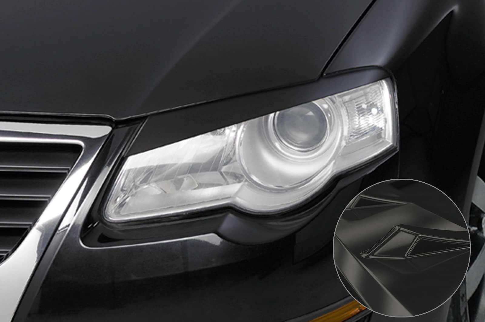 CSR - Automotive Scheinwerferblenden Kompatibel mit/Ersatz für VW Passat B6 (Typ 3C) SB035-G von CSR-Automotive