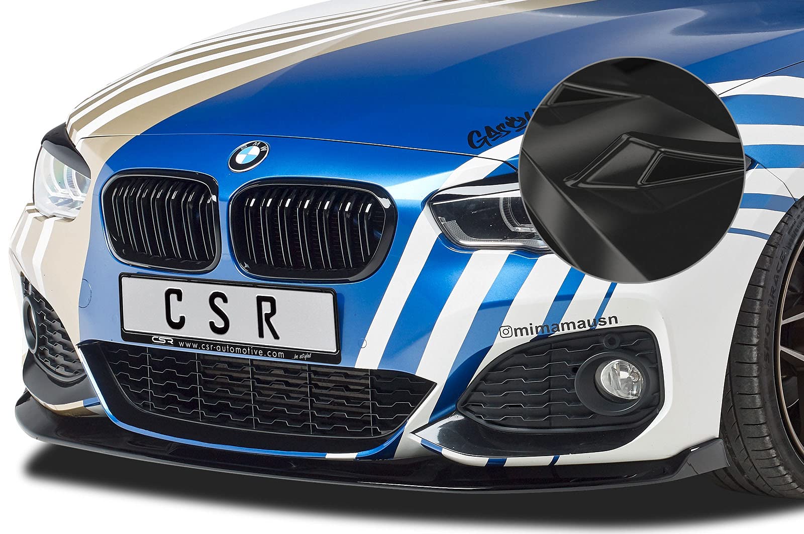 Cup-Spoilerlippe mit ABE Kompatibel mit/Ersatz für BMW 1er F20/F21 M-Paket CSL356-G von CSR-Automotive