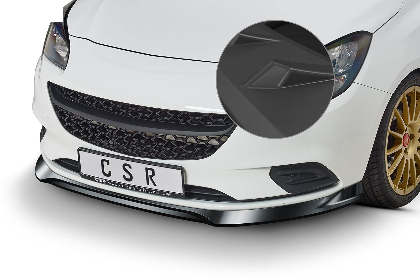 Cup-Spoilerlippe mit ABE Kompatibel mit/Ersatz für Opel Corsa E CSL516-L von CSR-Automotive