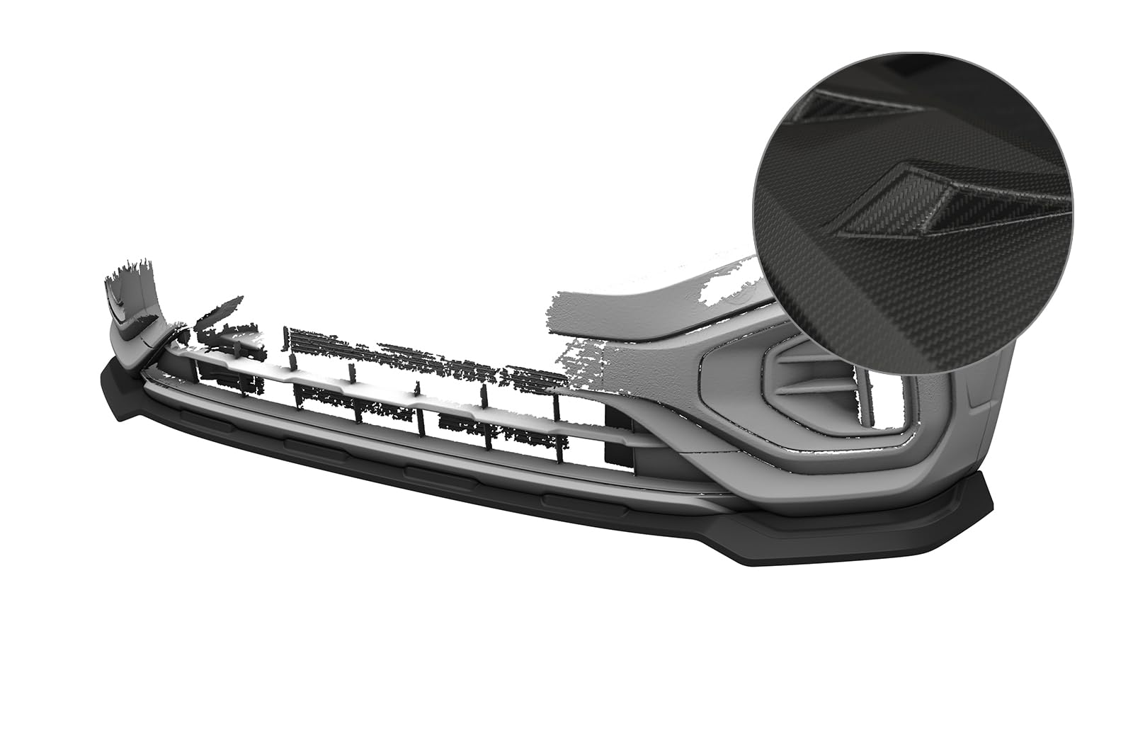 Cup-Spoilerlippe mit ABE Kompatibel mit VW T-Roc (A1) R-Line CSL851-M von CSR-Automotive