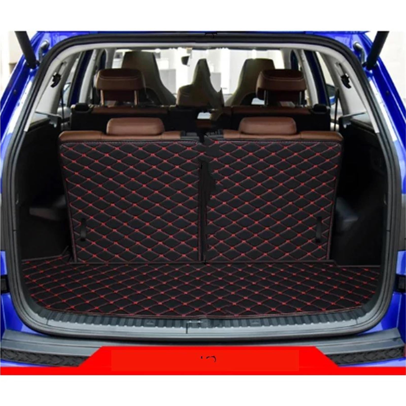 CSSPDM Kofferraumwanne Autozubehör Kofferraummatte Cargo Kofferraummatte Tablettform Antirutschmatte Zubehör Für Skoda Für KODIAQ 2016-2025(Style 4) von CSSPDM